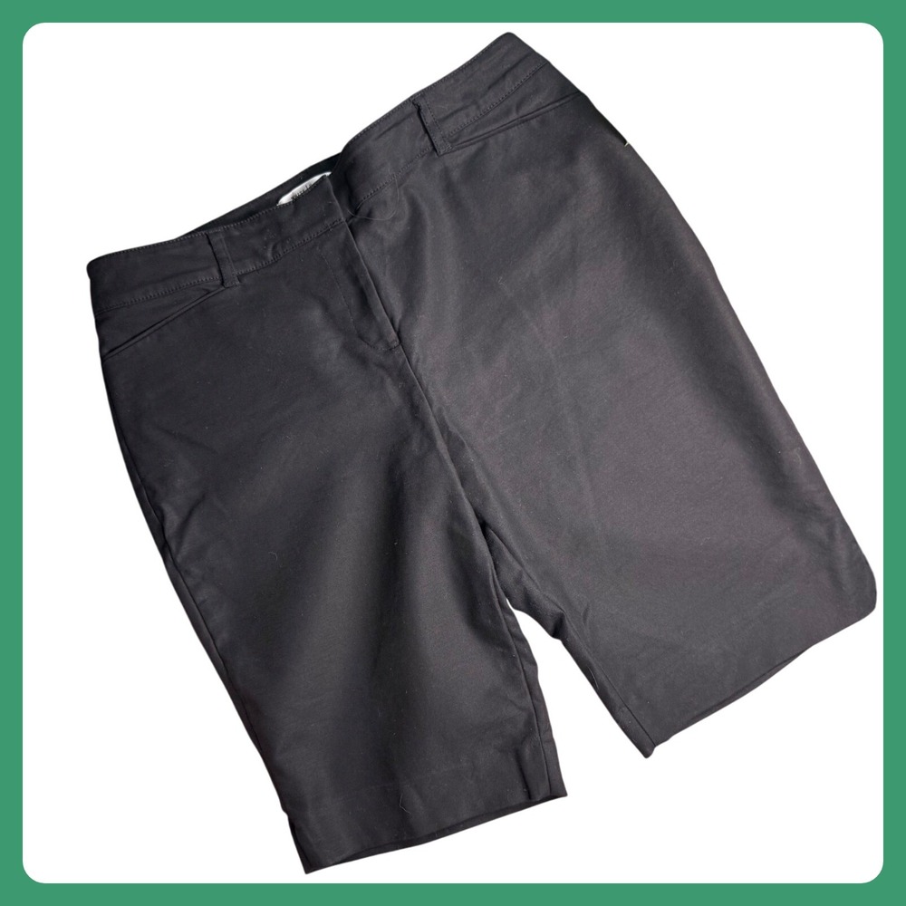White‎ House Black Market Bermuda Shorts Black Career Casual